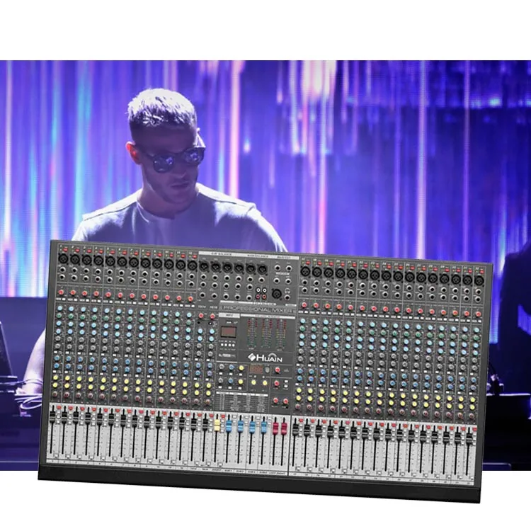 High quality 32 Channel professional audio power analog karaoke usb audio mixer equipment with effect for live sound