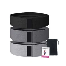 Amazon Wide Fabric Elastic Exercise Bands Set Workout Booty Hip Bands Resistance Loops Bands with Logo