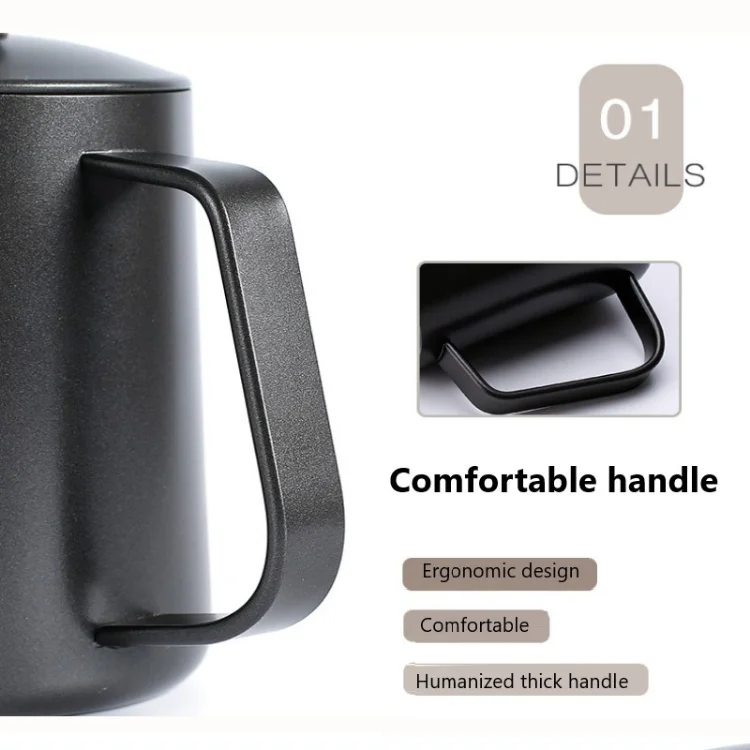600ml Stainless Steel Gooseneck Long Spout Hand Drip Coffee Pot Pour Over Kettle Coffee Tools