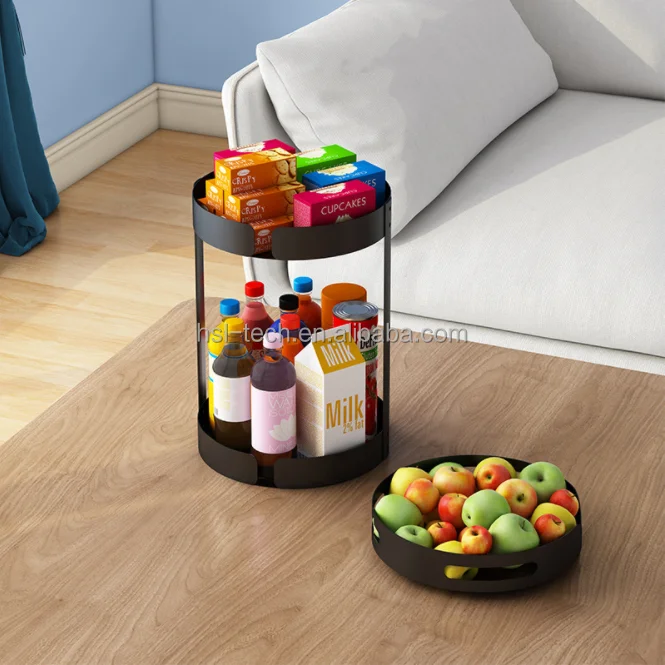 
Rotating kitchen condiment storage shelf table top multi-layer corner spice rack oil salt vinegar jar seasoning storage shelf 