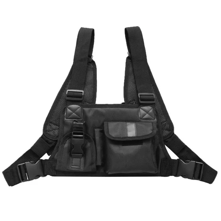 Radio Walkie Talkie Chest Pocket Harness Bags Pack Backpack Holder Two Way Radios Carry Case Accessory Holder