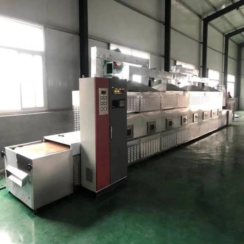 Stainless steel tunnel microwave dryer sterilizer for Tea powder
