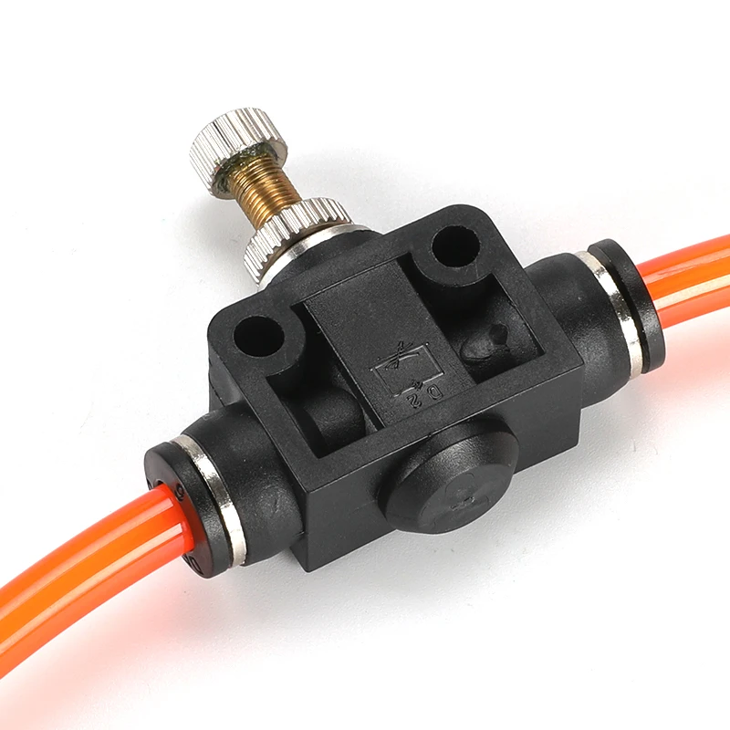 Pneumatic tracheal quick plug quick connector PA throttling and current limiting speed regulating pipe valve LSA4/6/8/10/12mm