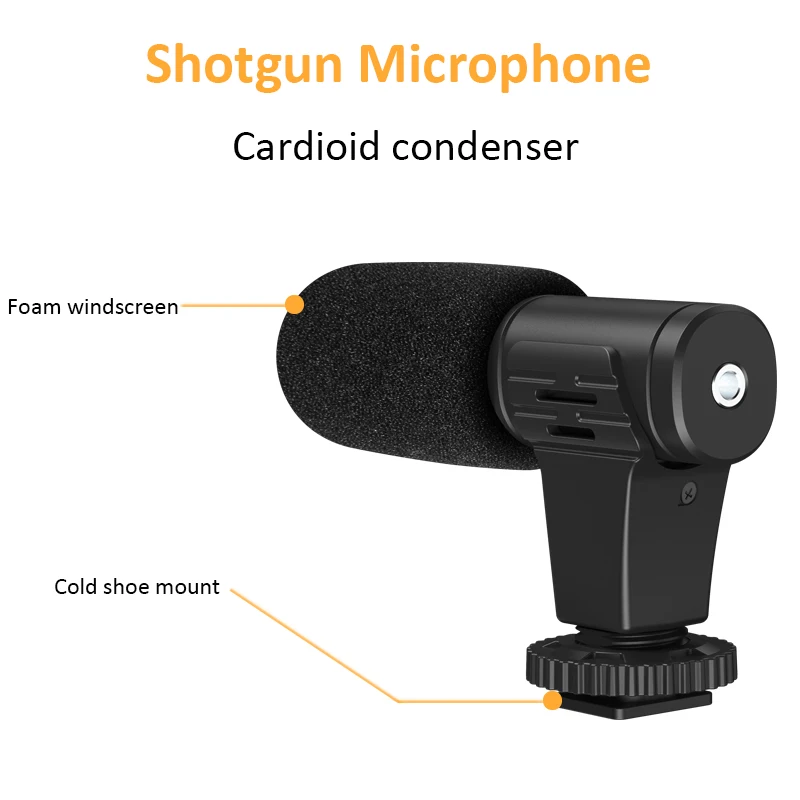 Best selling mini vlogging equipment video mic kit smartphone vlogging kit with shotgun microphone led light tripod for youtube