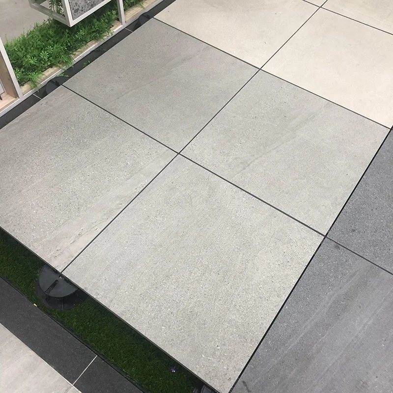 JNZ Hot Selling Outdoor Paving Garden Tiles Modern Grey Lava Stone 20mm Outdoor Porcelain Tiles Floor