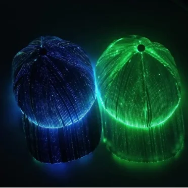 USB Charging Optical Fiber 7 Colors Luminous Glowing Glow Hip hop LED Light Up Baseball Party Cap Hats For Even Party Holiday