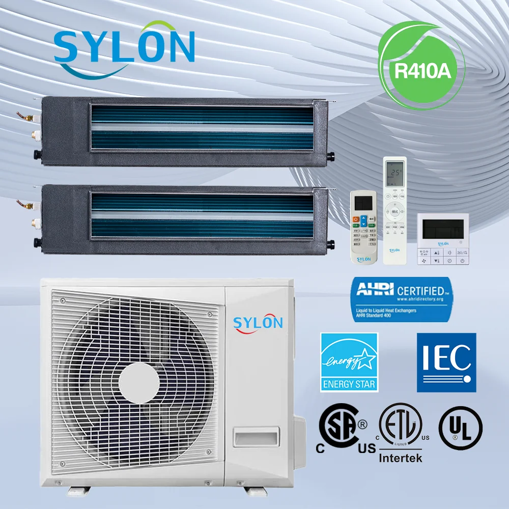 Высокое качество 18000Btu 1.5Ton DC инвертор многозонный воздуховодный кондиционер с дистанционным управлением для дома
