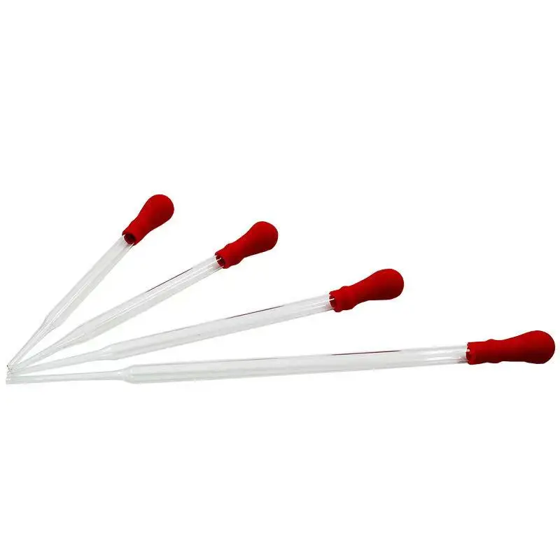 Rubber Head Lab Transfer Glass Serological Volumetric Pipette Curve Tip Dropper Pipettes