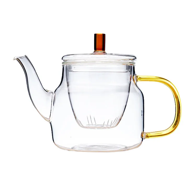 Drinkware Tea Pot Moroccan Personalised Glass High Borosiliacte 500ml Coffee & Tea Sets Home Restaurant 100 Pieces Hand-made