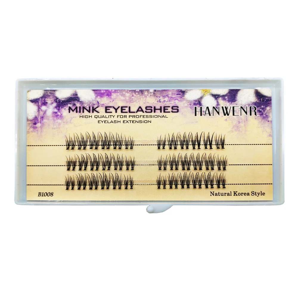 DIY Eyelash Heat Bonded bundles Faux Mink Cluster Lashes C D Curl Individual Lashes Cluster Flare Eyelashes Extensions