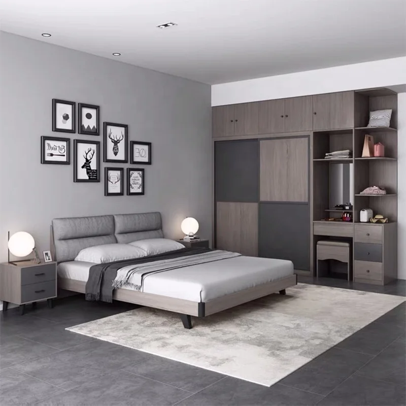 Custom Factory Modern 5 Star Hotel Room Decor Ideas Luxury Interior Design Wooden Bedroom Furniture Set
