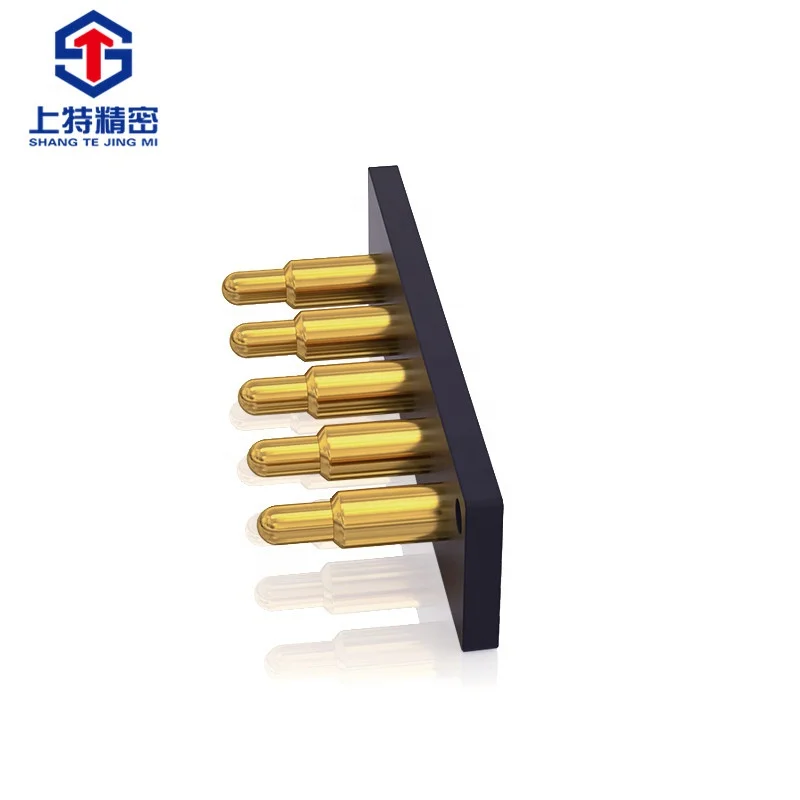 Shangte Pogopin 2.54MM Pitch 5 Pins Female and Male Precision Metal Thimble Connector