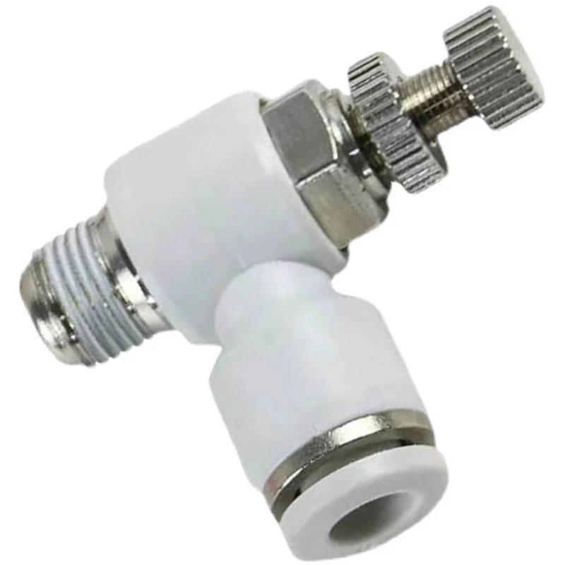 PSLA/B White Pneumatic Quick-Insert Throttle Valve Speed-Insert Connector Thread Speed Regulating Valve