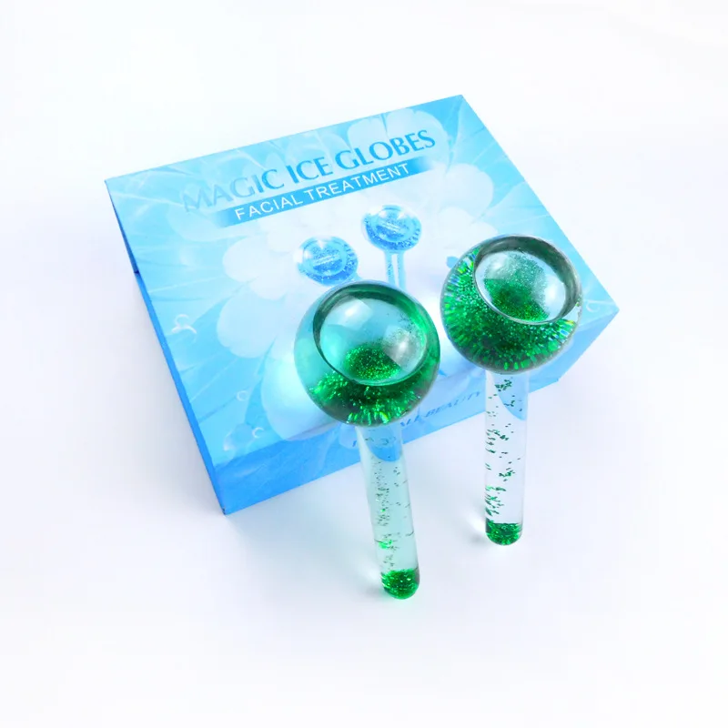 Private Label Glitter Facial Massage Roller Beauty Cooling Ice Globes for Face Massage