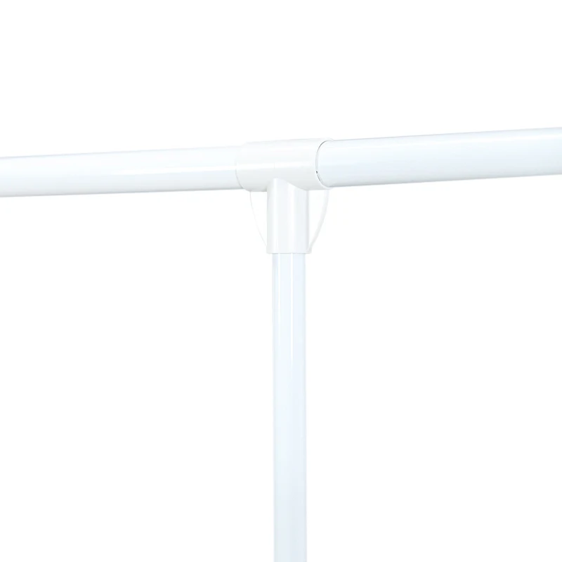 Double buffer lifting rod for clothing hand lift clothes drying rack