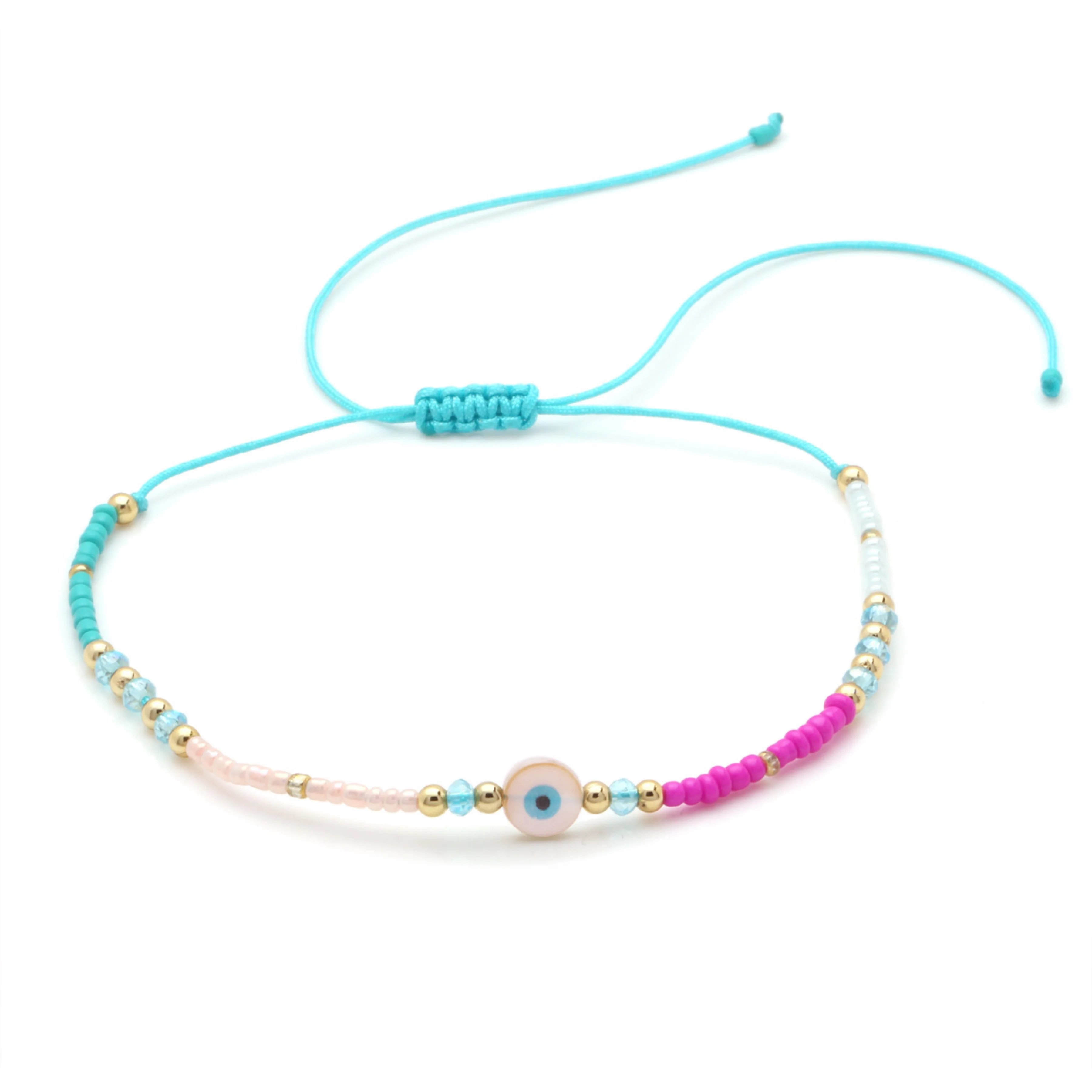 Devil Eye Anklet Boho Woven Friendship Seed Bead Anklet Jewelry Colorful Handmade Anklet bracelet