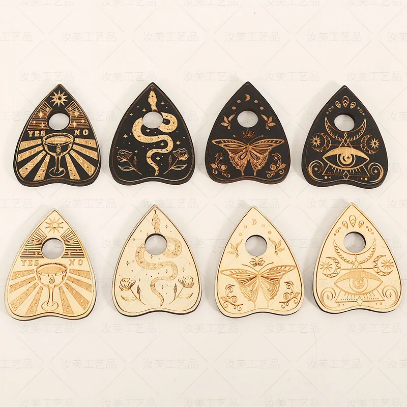 Сделай Сам украшение для алтаря в форме сердца черная сосна пятиконечная звезда окрашенная деревянная доска орнамент Мина натуральные