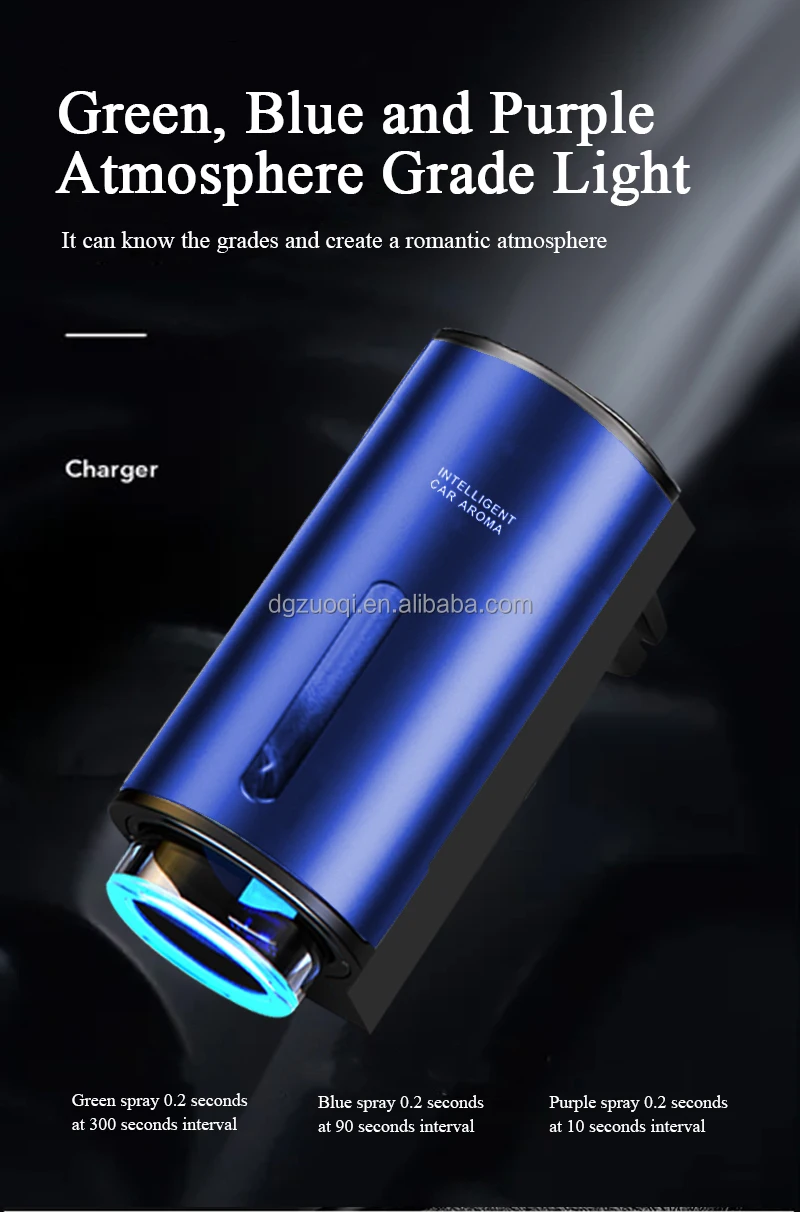New Arrival Mini Rechargeable Car Air Purifier Waterless Essential Oil Alloy Car Vent Clip Car Aroma Diffuser Humidifier