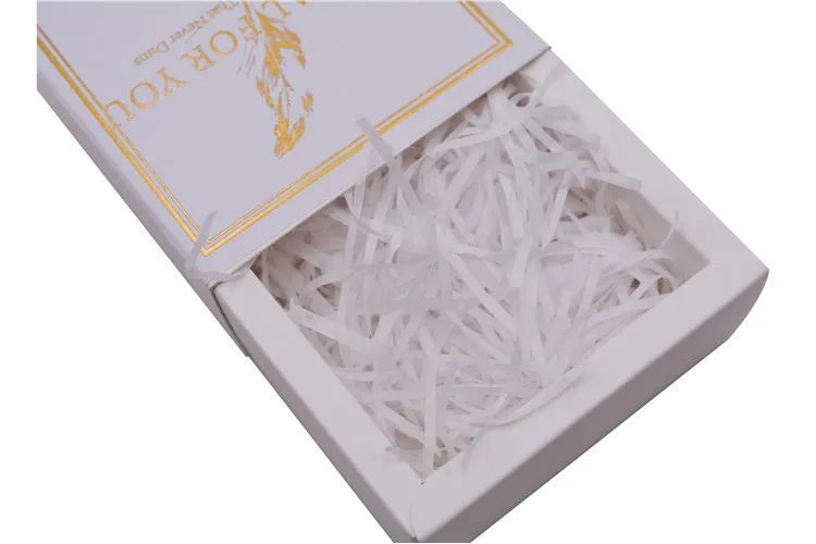 Wholesale Custom White Drawer Design Gold Foil Logo Kraft Paper Jewelry Ring Necklace Bracelet Packaging Box