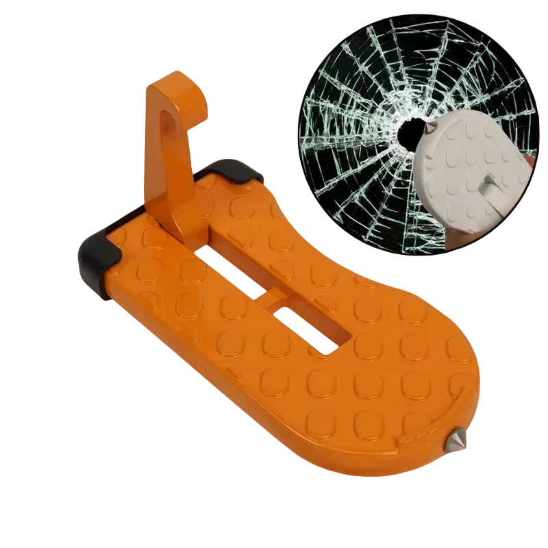 Car Multi-functional Door Step Glass Breaker Safety Hammer Moki Door Step Window Breaker Car Pedal