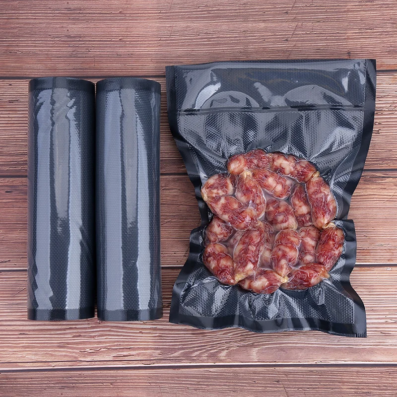Food grade food saver black food vacuum bag storage bags for vacuum sealer