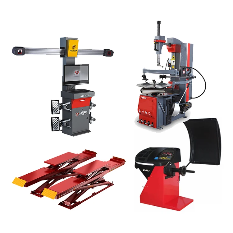 
BATTLE AXE tire machine combo with 3D wheel Aligner/tire changing machine/alignment scissor lift 
