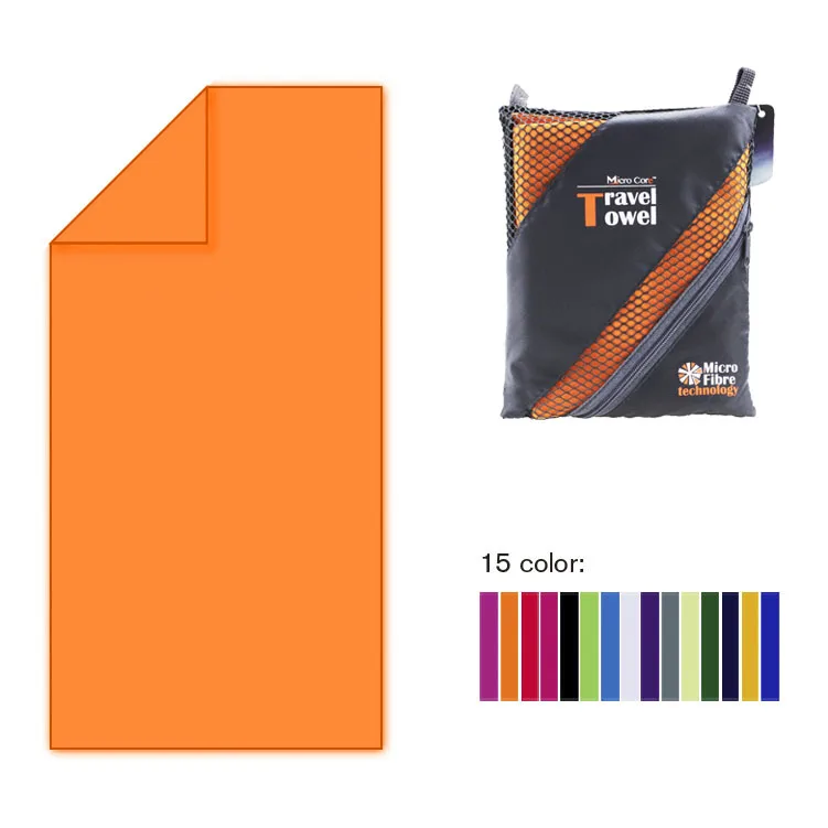 Microfiber Quick Dry Sports Towel Gym Towel With Zip Pocket