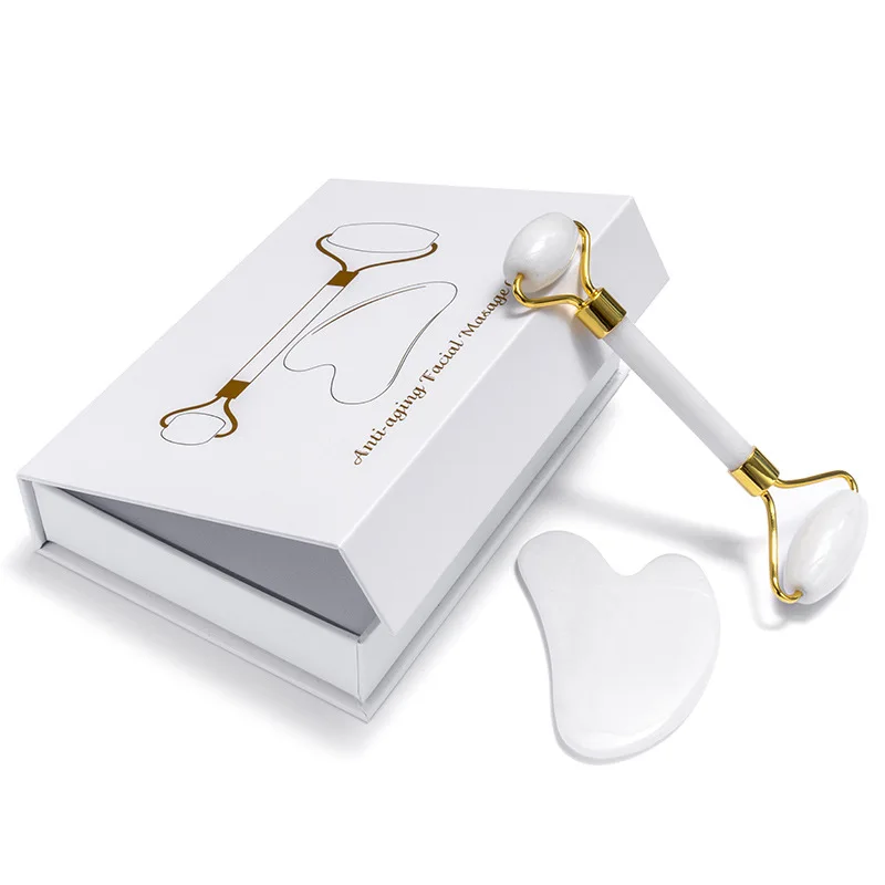 Acupuncture Guasha Therapy Skin Care Beauty Lifting Massage Jade Roller Hot Selling Face Roller