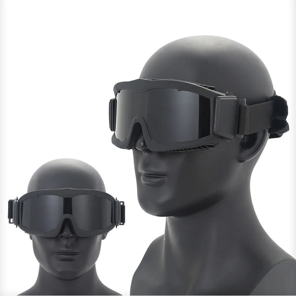 Racing Shooting Glasses Windproof Sunglasses 3 Lens CS Airsoft Paintball Hunting Tactical Goggles
