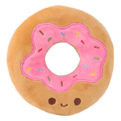 Professional  Dog Plush Toys Donut Pet Plush Toys Eco-friendly Pet Toys Wholesale Pet Supplies Suppliers