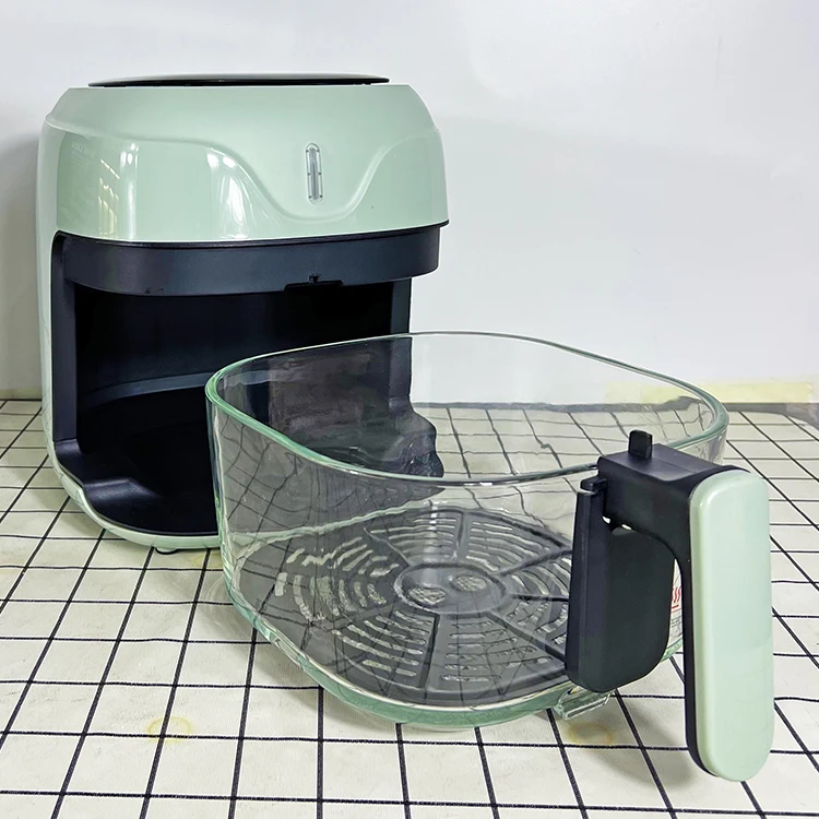 wholesale deep 5L visible visual glass bowl basket multifuncional electric smart digital air fryer