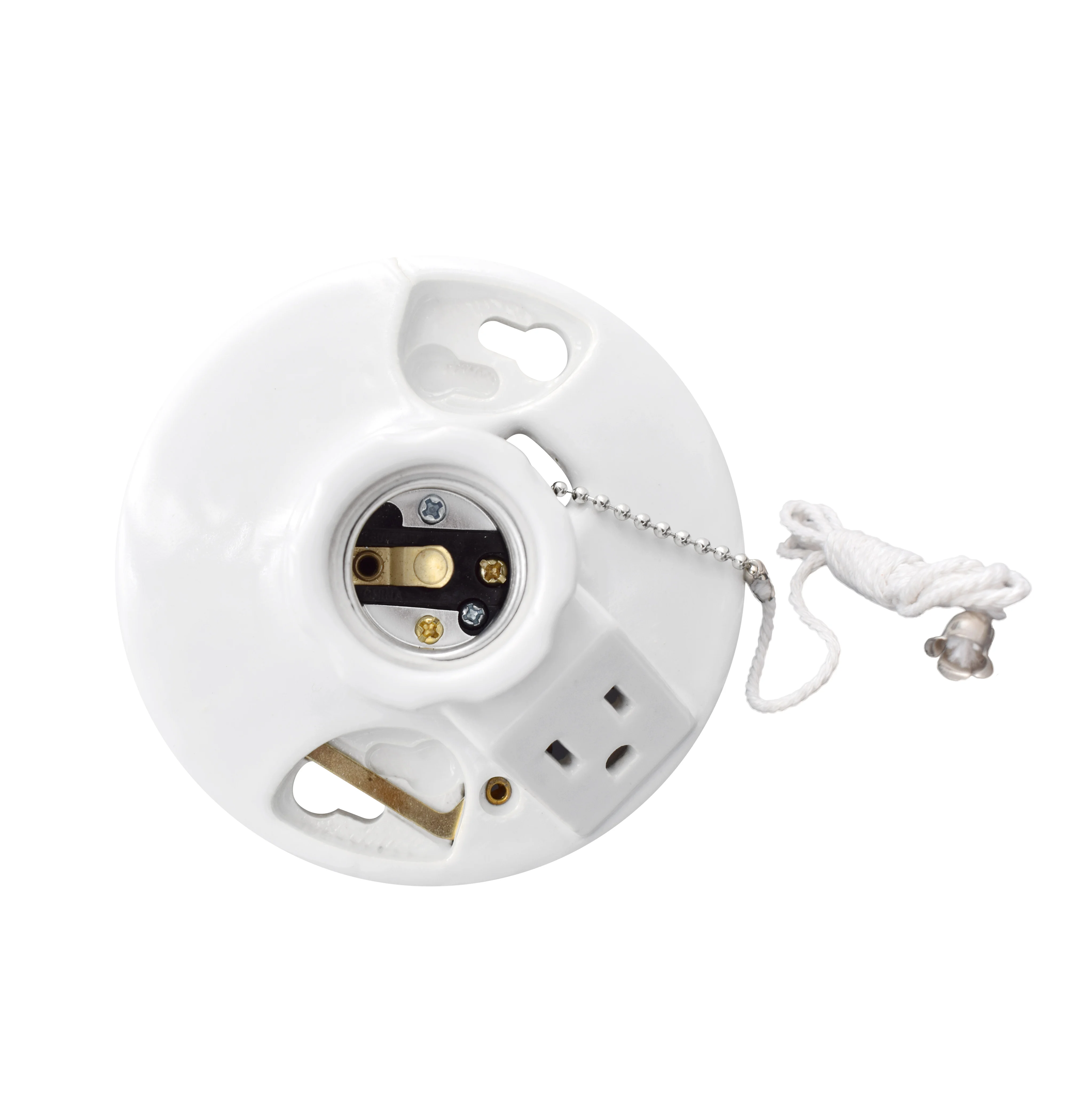 США 250 Вт 125 В белый средний базовый ELEGRP 6613 фарфоровый Натяжной цепной патрон с