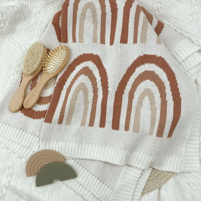 Wholesale Manufacturer Custom High Quality Toddlers Comforter Blanket Crochet Cotton Baby Muslin Swaddle Blankets