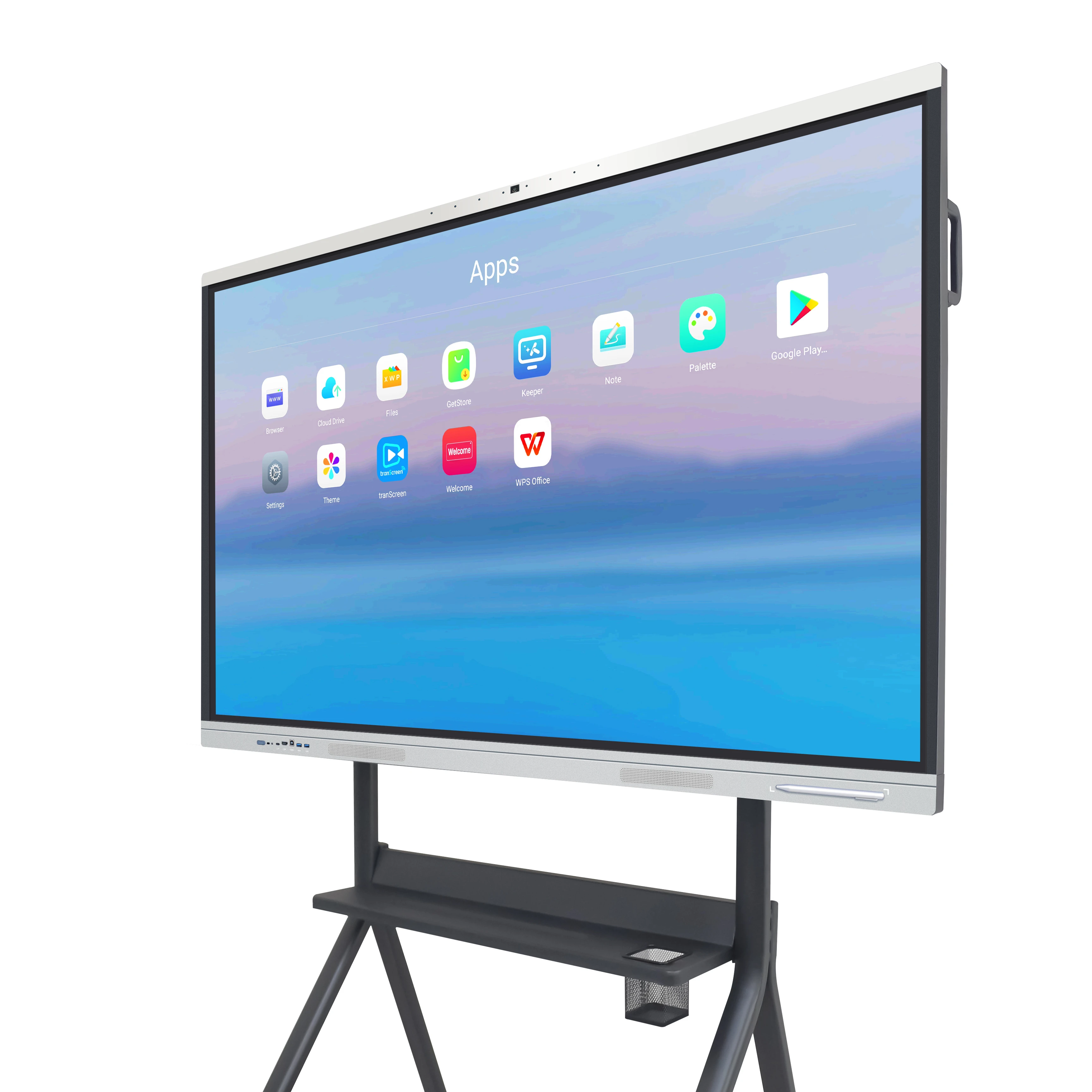 86 Inch Smart Monitor Touch Screen Interactive Board Flat Panel for Office Black LCD 4k Smart Whiteboard 20 Points Touch