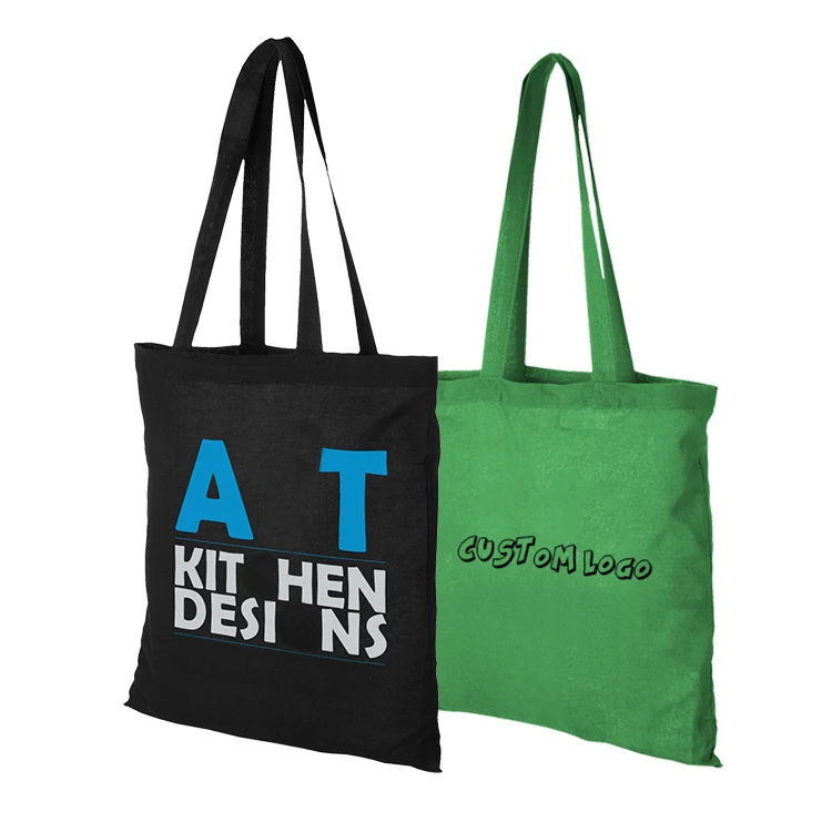 Лидер продаж, холщовые простые черные сумки-тоут для покупок