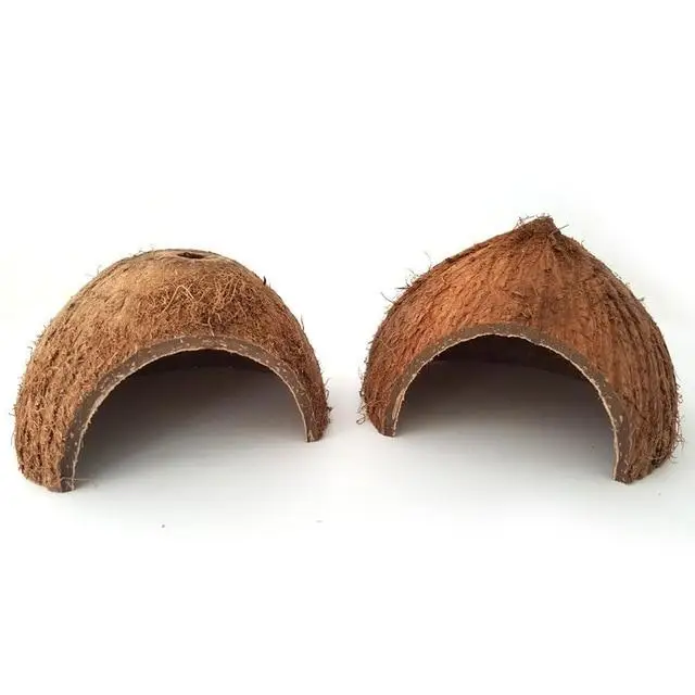 Aquarium Fish Tank Parrot Cage Natural Coconut Shell Bird