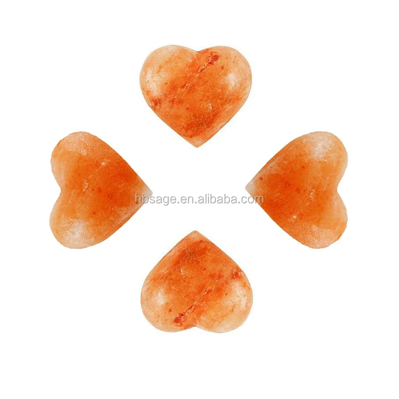 Pink Mini Himalayan Heart Salt For Lamp Accessories / Salt Soap