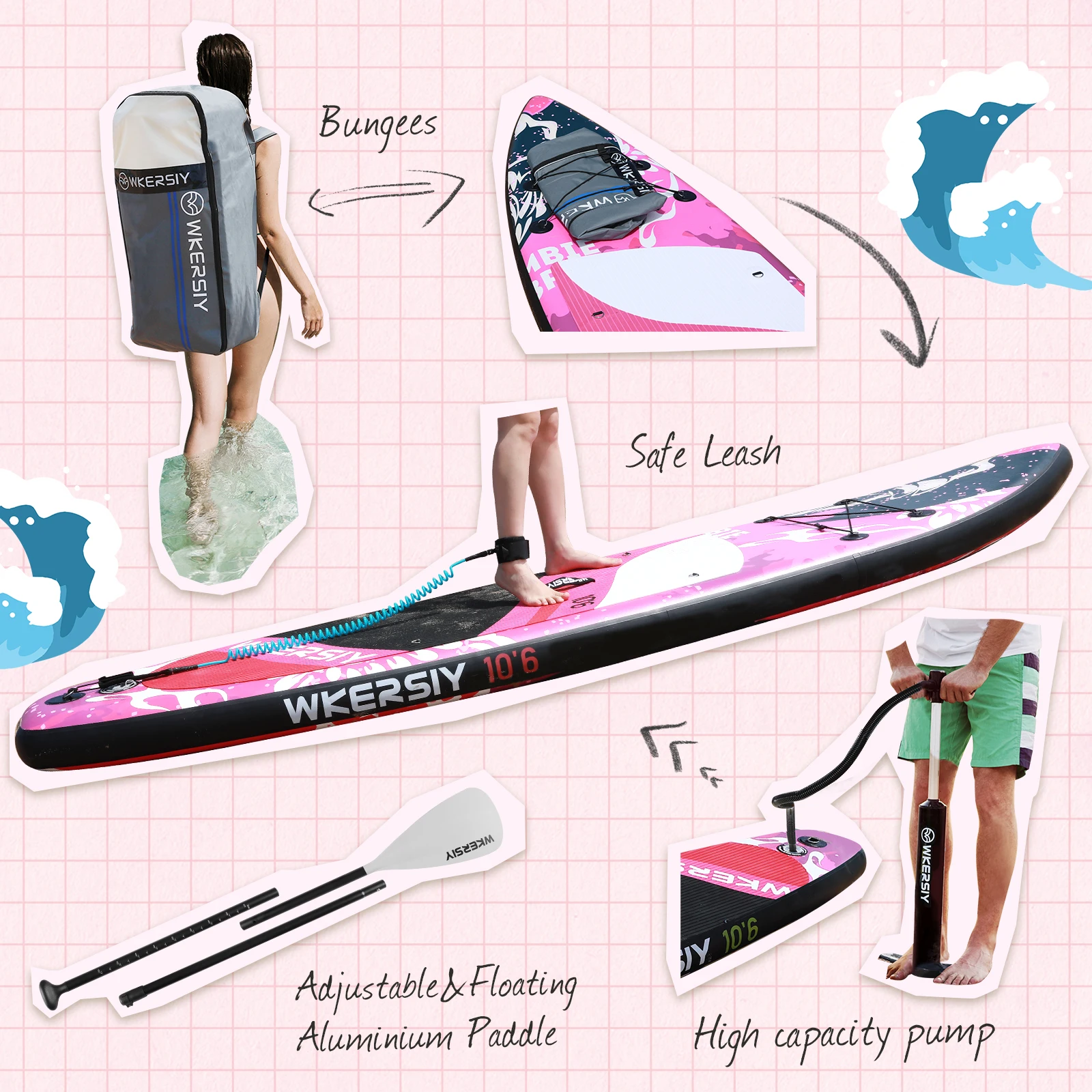 Hot Sale wholesale  new design inflatable sup board  stand up paddle board