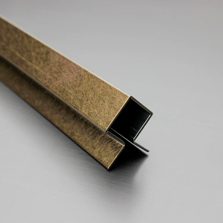 201 304 316 ss ceramic tile corner trim gold color stainless steel square metal edge trim