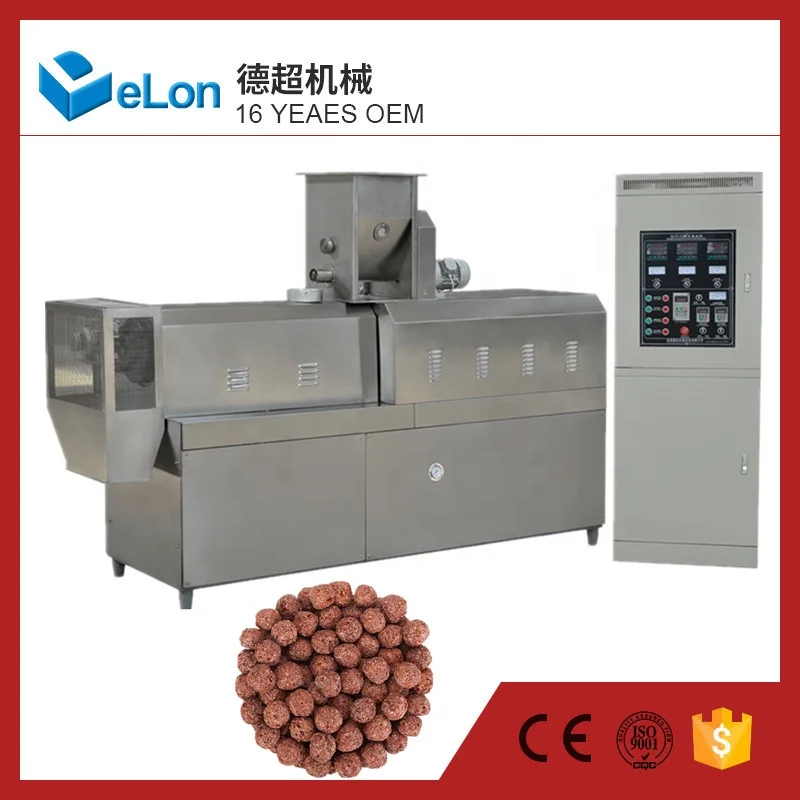 Small Automatic Cereal Rice Puffed Corn Snack Food Production Line Extruder Machine