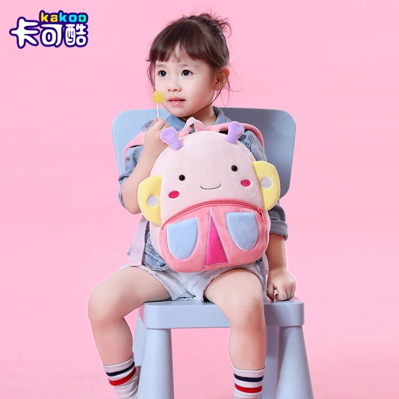 Hot sale Cartoon Animal kids school bag Kindergarten kawaii plush backpack Customizable logo