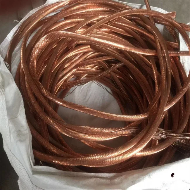 Copper Scrap Wholesale Bare Hot Sell Metal Plate in Stock Fridge Copper Cable Wire Scrap Copper for Air Condition