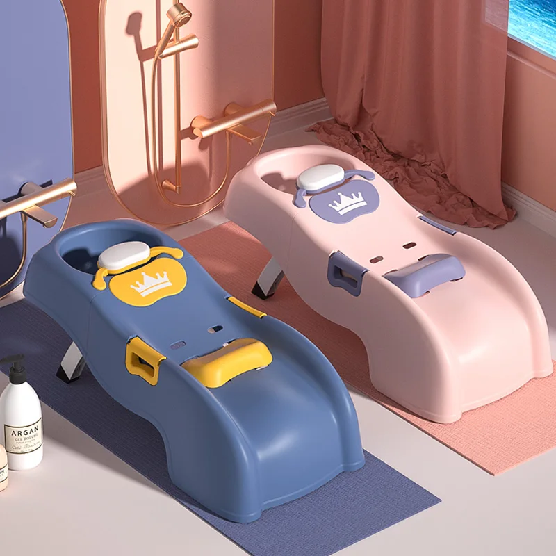 2021 Best Selling Hair Washing Bath Seat Baby Bed Plus Large Children Shampoo Chairs for baby