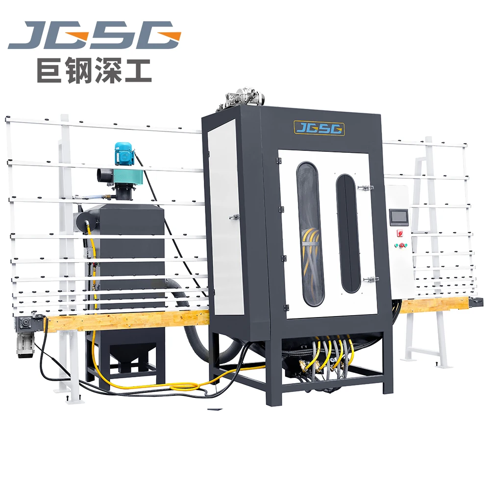 Automatic sandblasting cabin for Glass shot blasting machine GMS109 Auto Glass Sand Blasting Machine