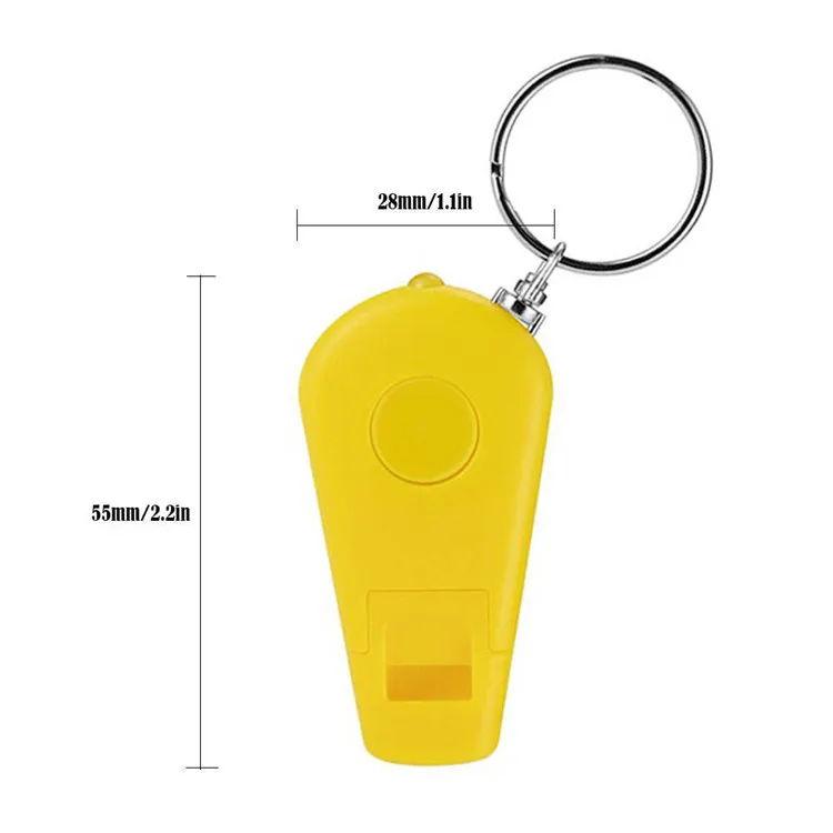 Custom Promotional Product ABS Plastic Led Flashlight Keychain Key Ring/Led Light Key Chain with Whistle