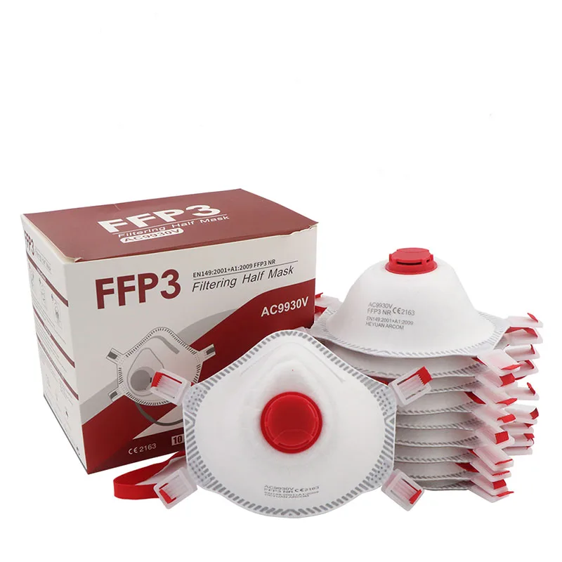 Protect Face Mask With Valve Disposable EN 149 FFP1 FFP2 FFP3 Dust Protective Respirator