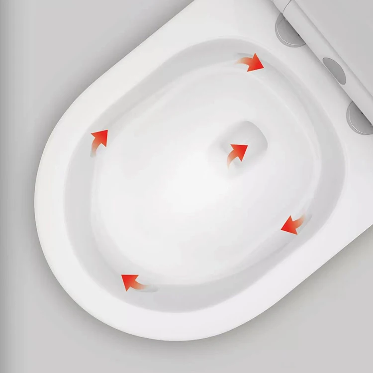 Luxury Design Bathroom Sanitary Ware WC S trap One Piece Ceramic White Color Toilet