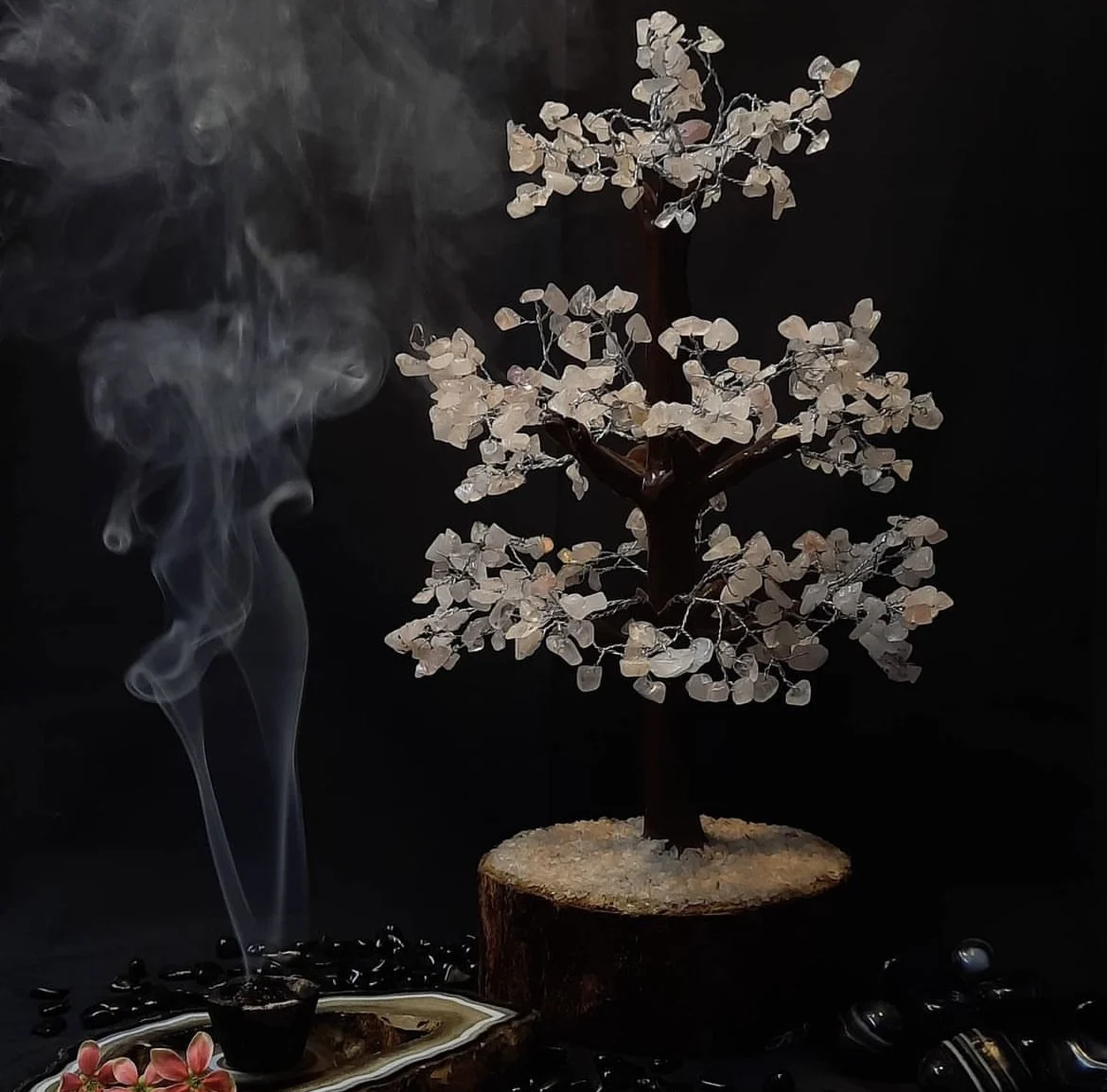 Most Selling Office and Home Decor Agate Trees 100-1000 Beads Gemstone Carvings 100% Indian Export Crystal Artwork