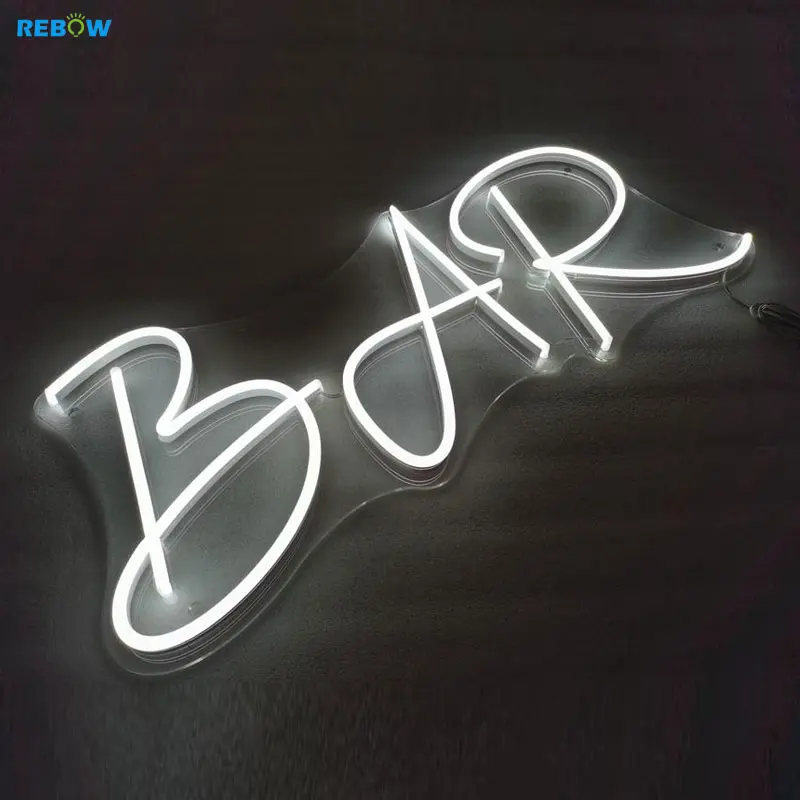 Rebow No Moq Colorful Letters Words Decoration Neon Light Customized Led Neon Sign