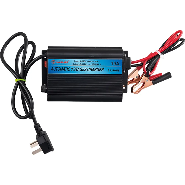 SOLID 90V to 250V 12V 12 volt  24V 48V 10A 20A universal car portable Automatic 3 stages lead acid battery charger